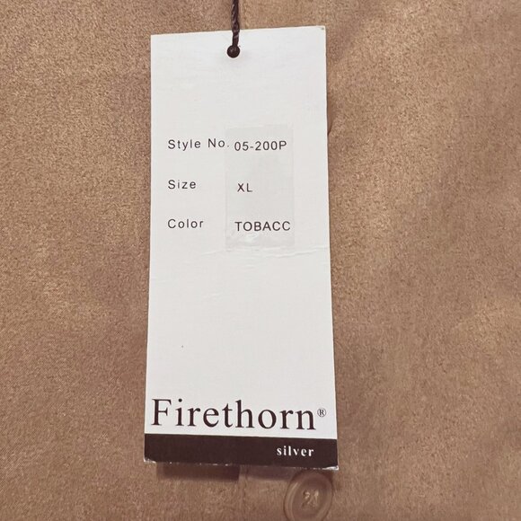Firethorn Silver-NWT-Men's Long Sleeve X Large Tobacc/Came/Tan Micro Fiber Suede - Picture 13 of 16